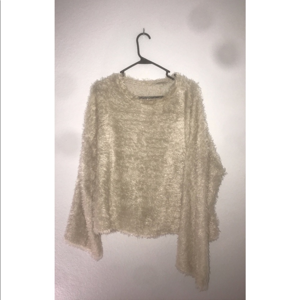 Zara feather / chenille sweater